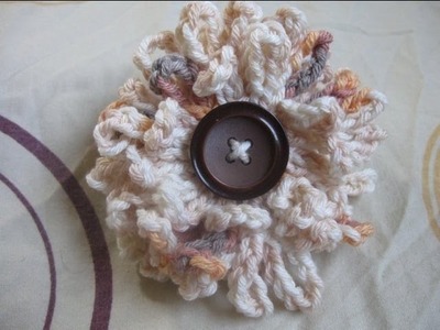 Crochet Flower Barrette Tutorial