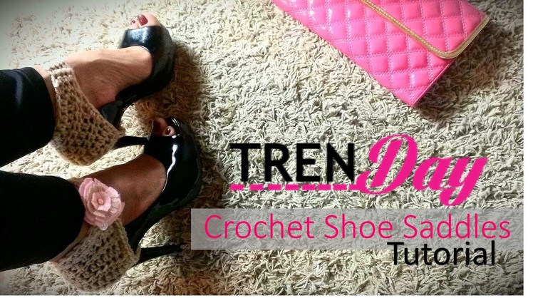 Crochet shoe accessory tutorial. Fun and simple shoe saddles
