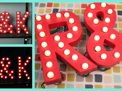 DIY Easy Marquee Letter Lights Tutorial!