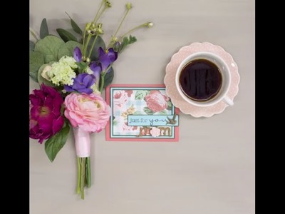 DIY Mother's Day Card - Flowers and Coffee