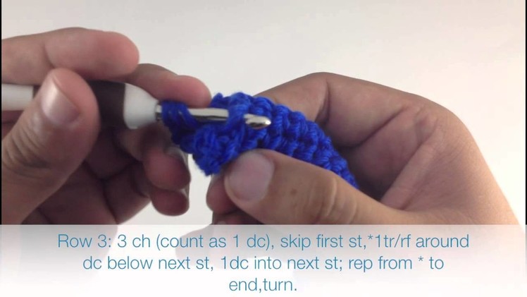 How to Crochet the Textured Ripple Stitch (left handed)