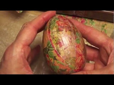 How to Decoupage Easter Eggs  Easter Art DIY