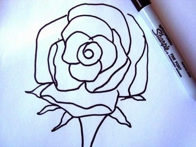 How to DRAW A ROSE in less than one minute, how to diy,
