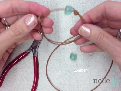 How to Make A Cord Slip Knot Bracelet with Bead - By Nelle and Lizzy