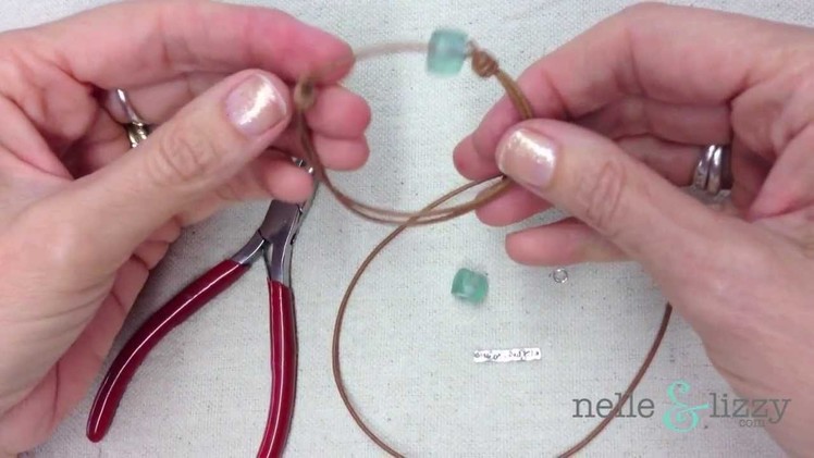 How to Make A Cord Slip Knot Bracelet with Bead - By Nelle and Lizzy