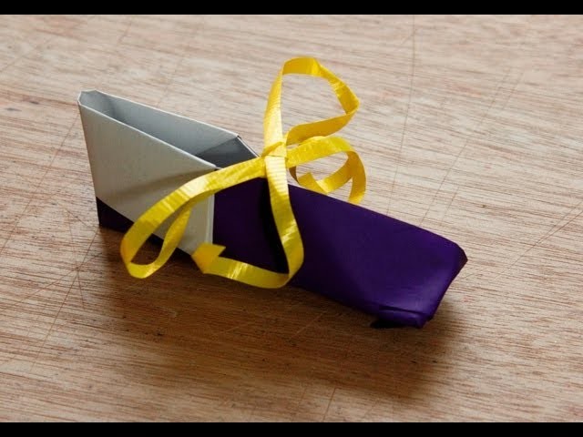 How to make an origami baby bootie or elf shoe