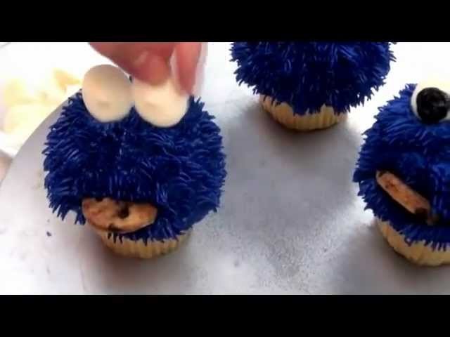 How To Make Cookie Monster Cupcakes Complete Deelite DIY #2