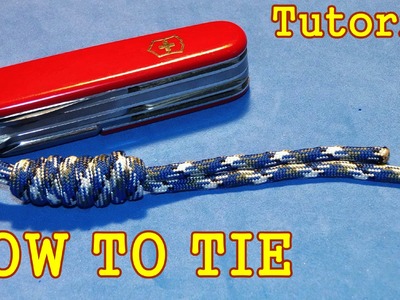 How to Tie Paracord lanyard with Overhand Sliding knot ( Tutorial. Guide )
