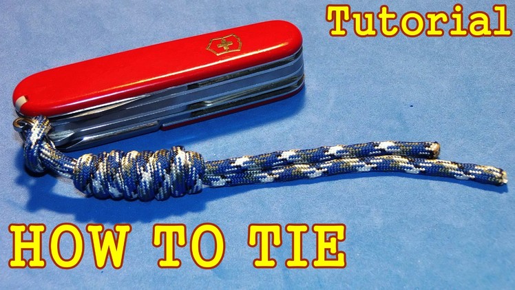 How to Tie Paracord lanyard with Overhand Sliding knot ( Tutorial. Guide )