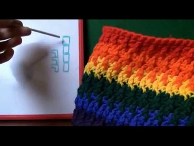 Left Hand: Back Post Double Crochet Stitch