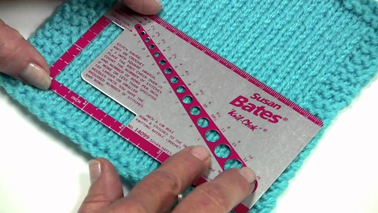 Measuring Knit Gauge by Red Heart with Kathleen Sams