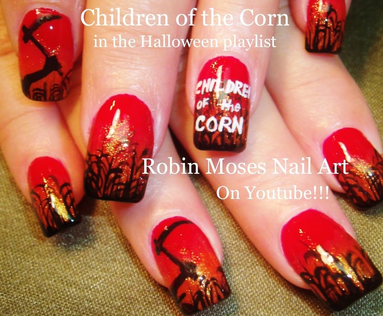 Nail Art Tutorial | DIY Halloween Nails | Children of the Corn