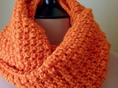 Orange || Crochet Infinity Scarf || Easy