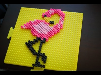 Perler Bead Designs: How to make flamingo using Perler Beads