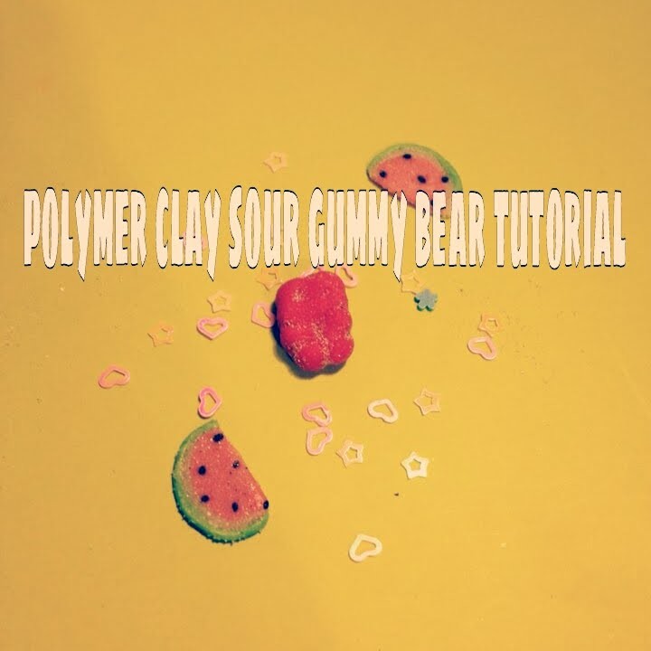 Polymer clay sour gummy bear tutorial