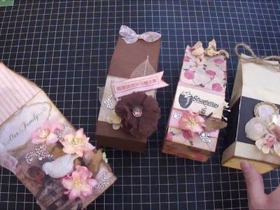 Scrapbook Mini Album - Milk Carton Shaped mini album and treat boxes - Start to Finish Tutorial