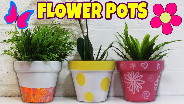 Spring Painted Flower Pots | DIY Summer Room Decor Ideas by Hooplakidz How To