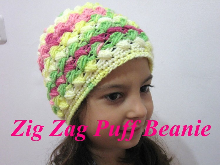 Zig Zag Beanie - Left Handed Crochet Tutorial