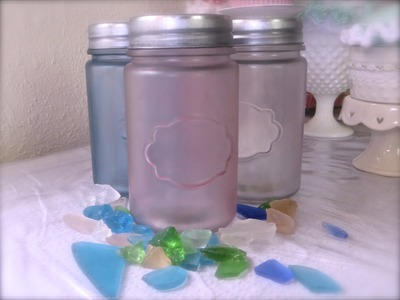 Cheap and Chic: DIY Frosted (Faux Sea Glass) Jars