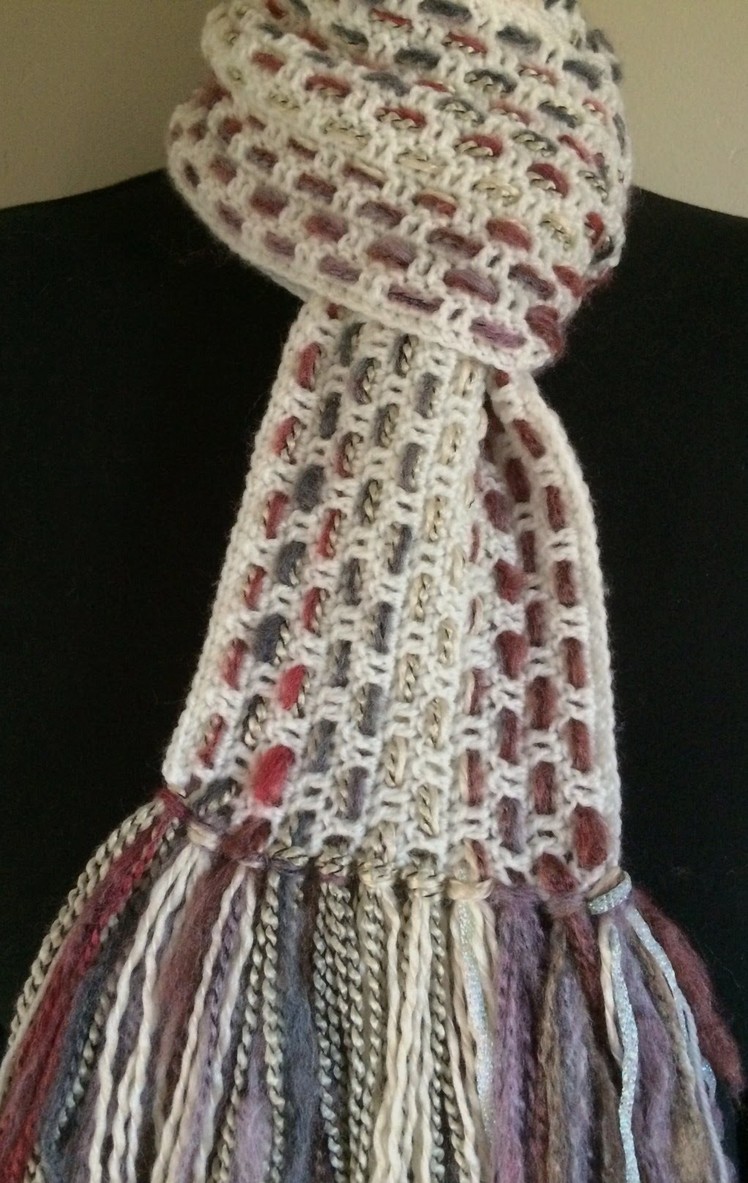 Crochet a 3-in-1 Double Crochet Woven Scarf