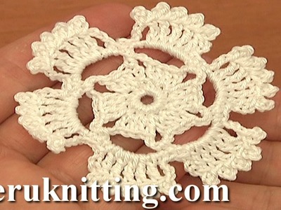 Crochet Floral Motif Tutorial 2 Part 1 of 2 Small Round Motif