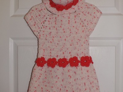 Crochet Girl's Dress From 3 to 6 Years Old For The Set With The Hat