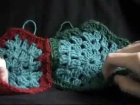 Crochet Hexagon Granny Part 4 of  5  - Tutorial includes joining