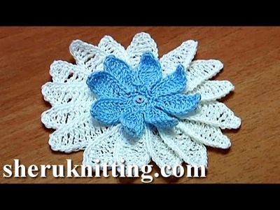 Crochet Layered Long Petal Flower Tutorial 11 Tığ İle Çiçek Motifli Bebek Battaniye