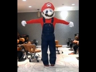 DIY: BIG head Mario Halloween costume under $5.