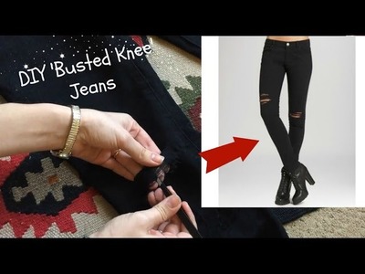 DIY 'Busted Knee' or Ripped Jeans Tutorial