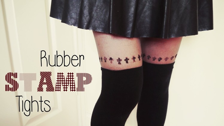 DIY ✂ Crosses.Hearts Rubber Stamp Tights