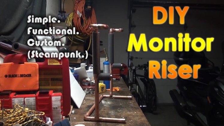 DIY Custom Steampunk Monitor Riser.Stand