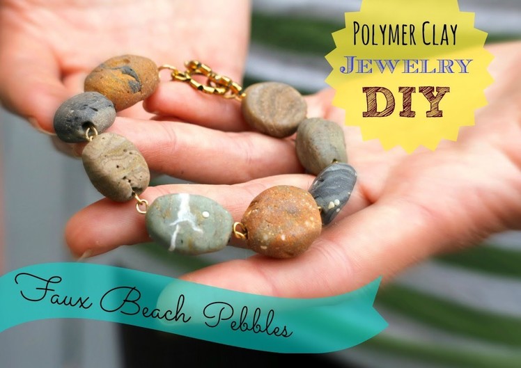 DIY, Faux Stone Jewelry from polymer clay inspired by Earth Day!