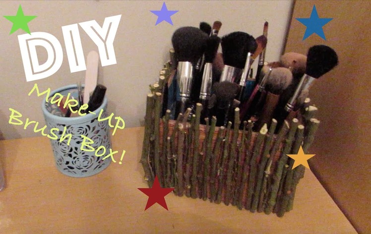 DIY make-up brush box tutorial! - Tumblr inspired room decor!
