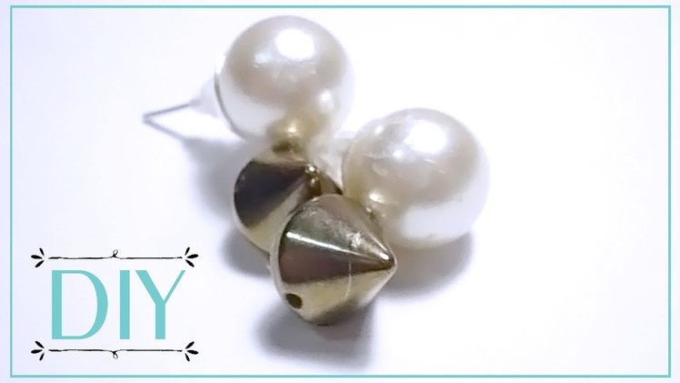 DIY - Pearl and Stud Earrings [SUPER EASY]