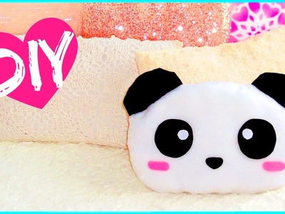 DIY ROOM DECOR! Cute panda pillow (Sew.no sew) | Lovely gift idea!