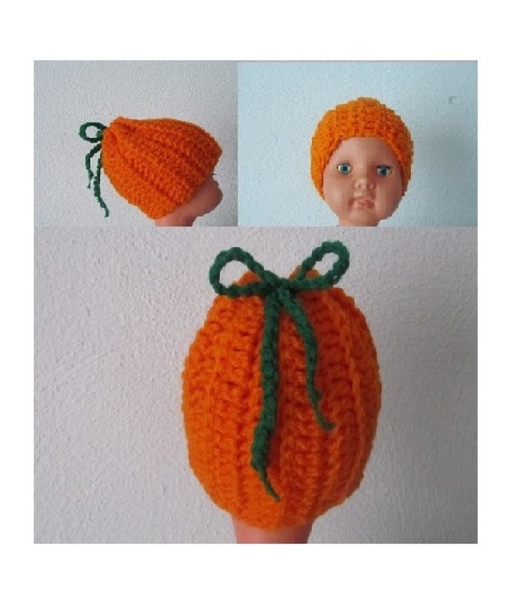 How to Crochet a Baby Pumpkin Hat by ThePatterfamily P#2