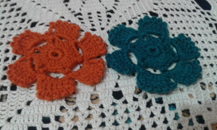How to Crochet flower the Flemish Motif