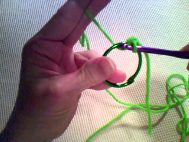 How to Crochet - Single crochet into a ring.