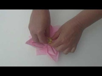 How to fold an origami cherry blossom flower napkin