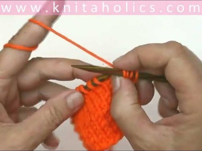 How-to Knit * Basics #05 * Knit stitch through back hole