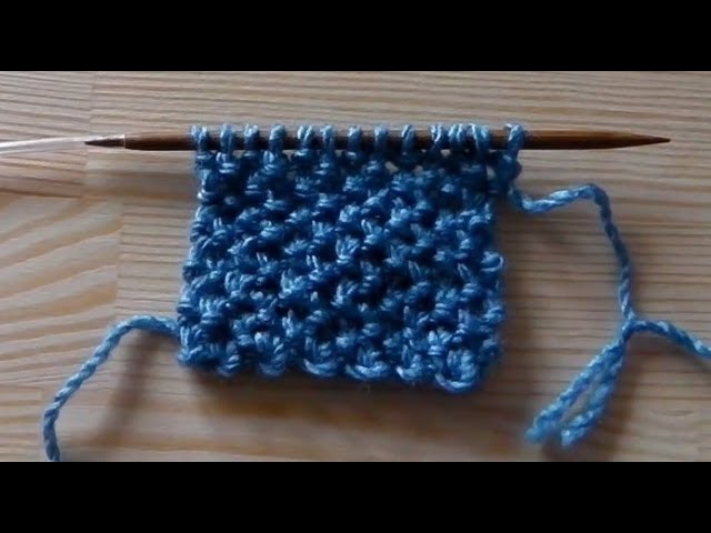 How to knit the seed stitch for left handed