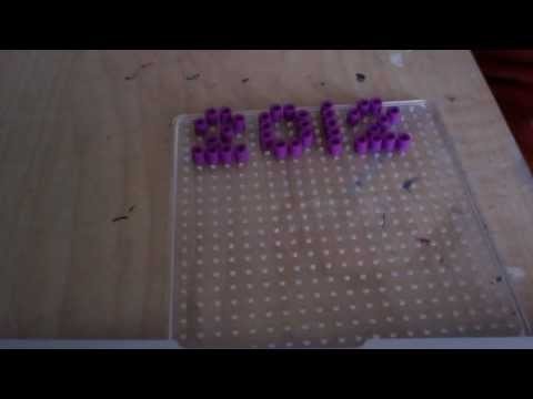 How to make 2012 charm out of perler beads