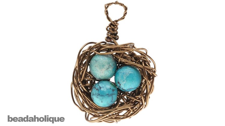 How to Make a Wire Bird's Nest Pendant