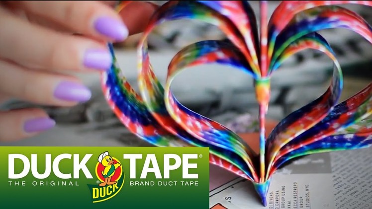 How to Make Duck Tape Hanging Heart Decor with LaurDIY | Valentine's Day Crafts