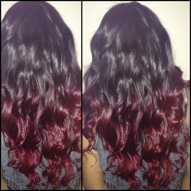 How To [ Red Ombre ]  DIY on your hair. Private Stock Hair Extensions