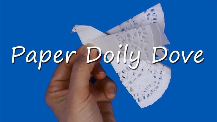 Paper doily Peace Dove craft