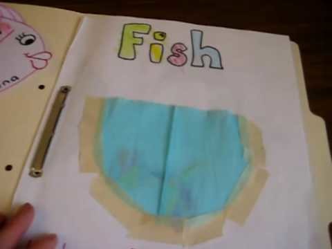 Preschool - Science, Social studies, Animal theme: Fish folder with projects and crafts activities.