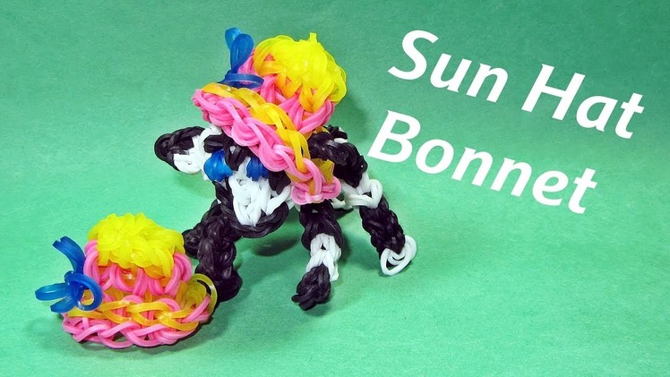 Rainbow Loom Charms: SUN HAT. BONNET: How To Design. Tutorial (DIY Mommy)