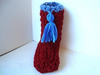 Red boot slippers carlitto, free crochet pattern